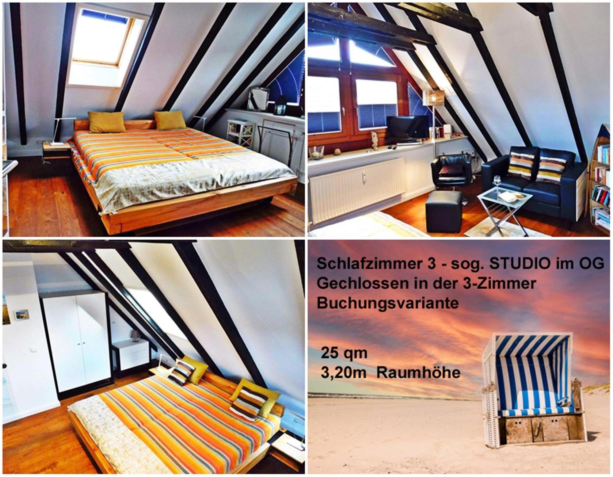 3-Zimmer-Ferienwohnung Deichwiese Westerland 1-3 Personen Esterno foto