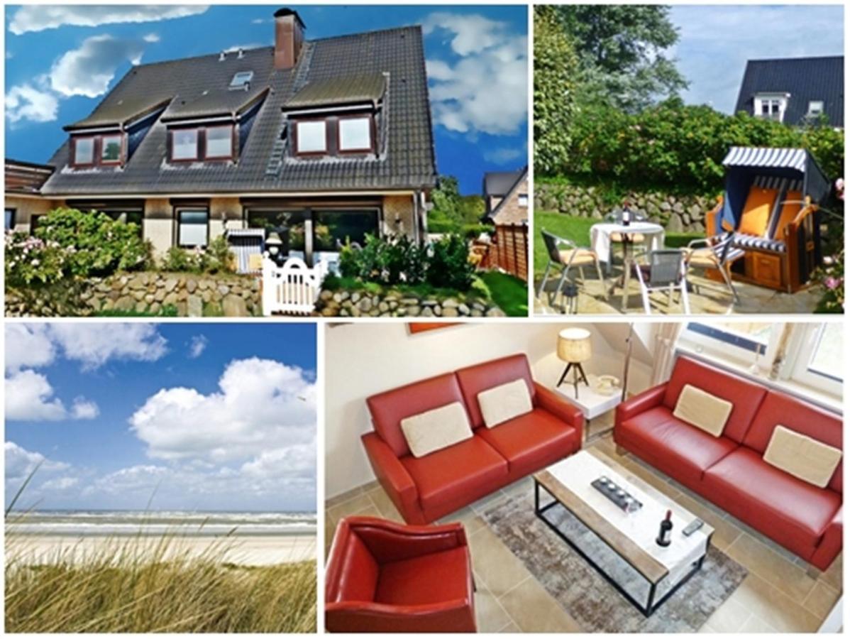 3-Zimmer-Ferienwohnung Deichwiese Westerland 1-3 Personen Esterno foto